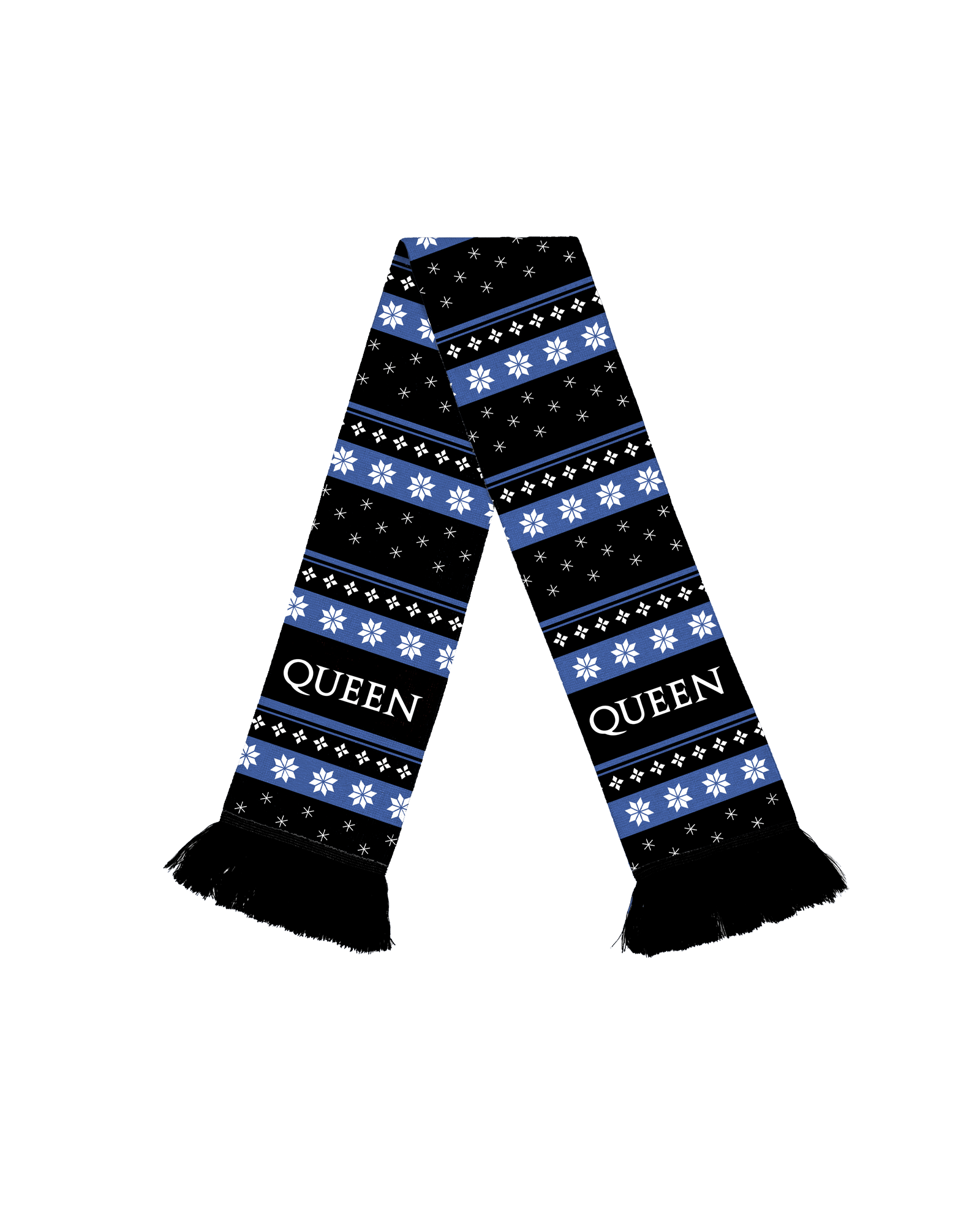 Queen Blue Christmas Scarf