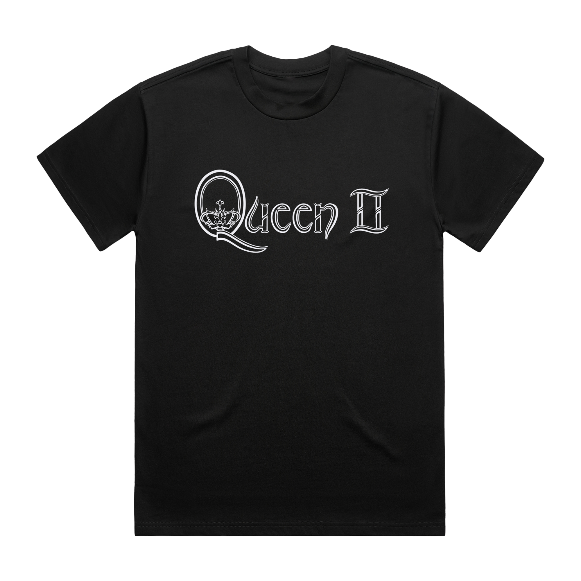 QUEEN II | Album Logo Tracklist Black T-Shirt
