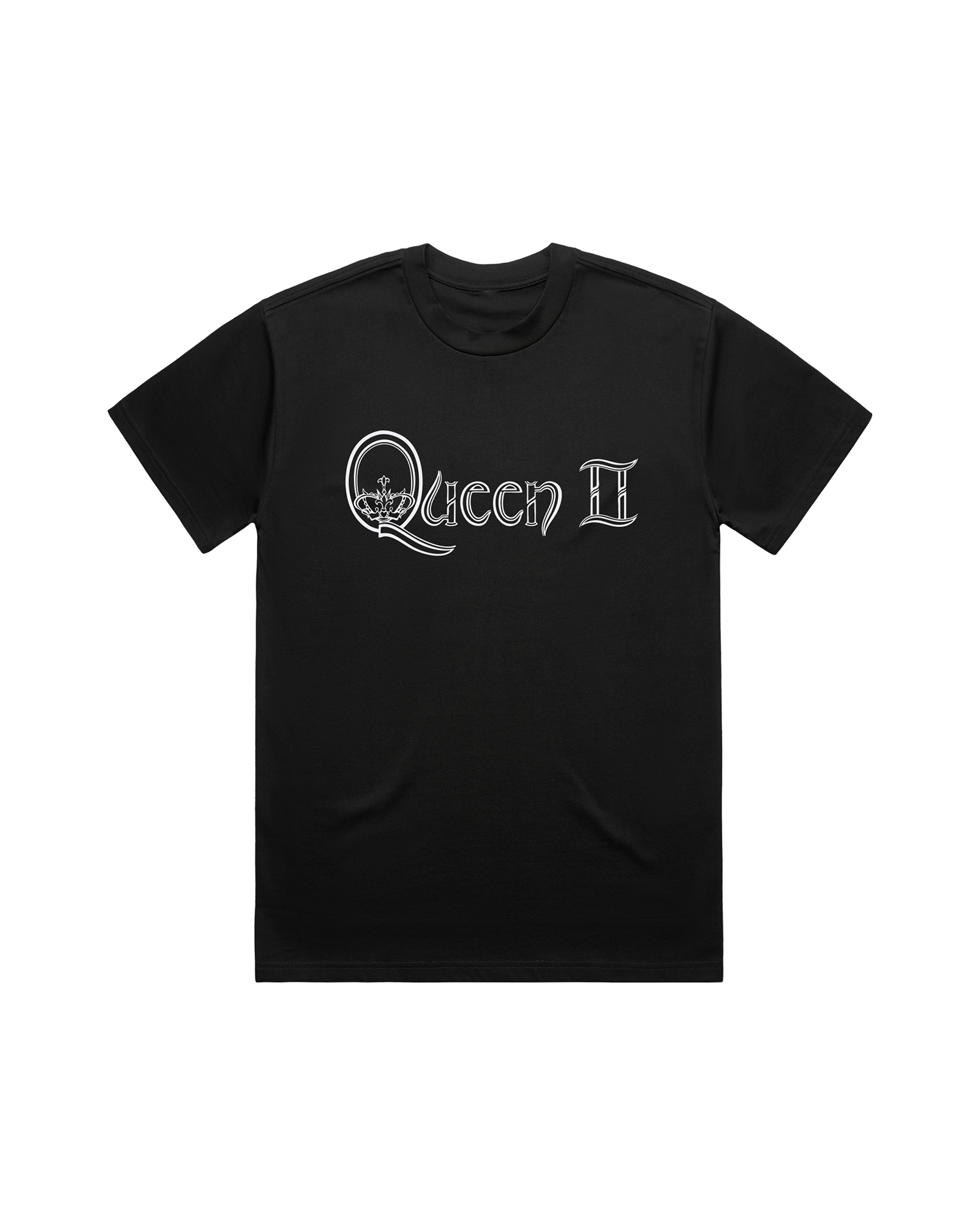 QUEEN II | Album Logo Tracklist Black T-Shirt