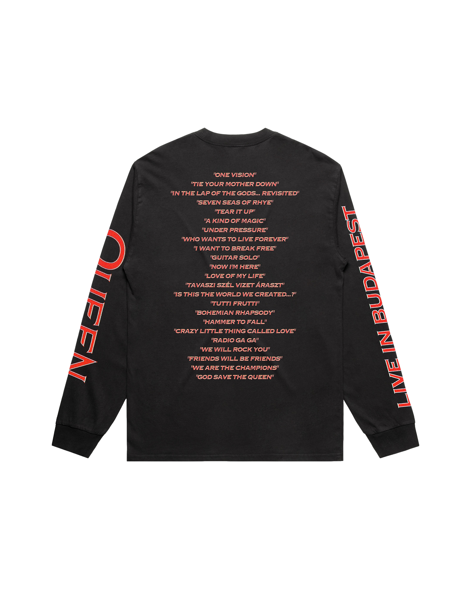 Queen Budapest 40th Anniversary | Black Longsleeve
