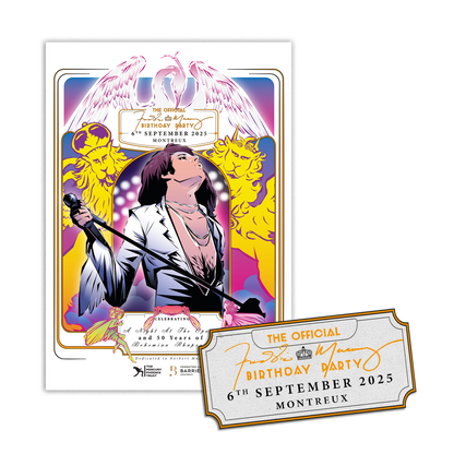Freddie Mercury 2025 Official Birthday Party | A2 Event Poster & Ticket