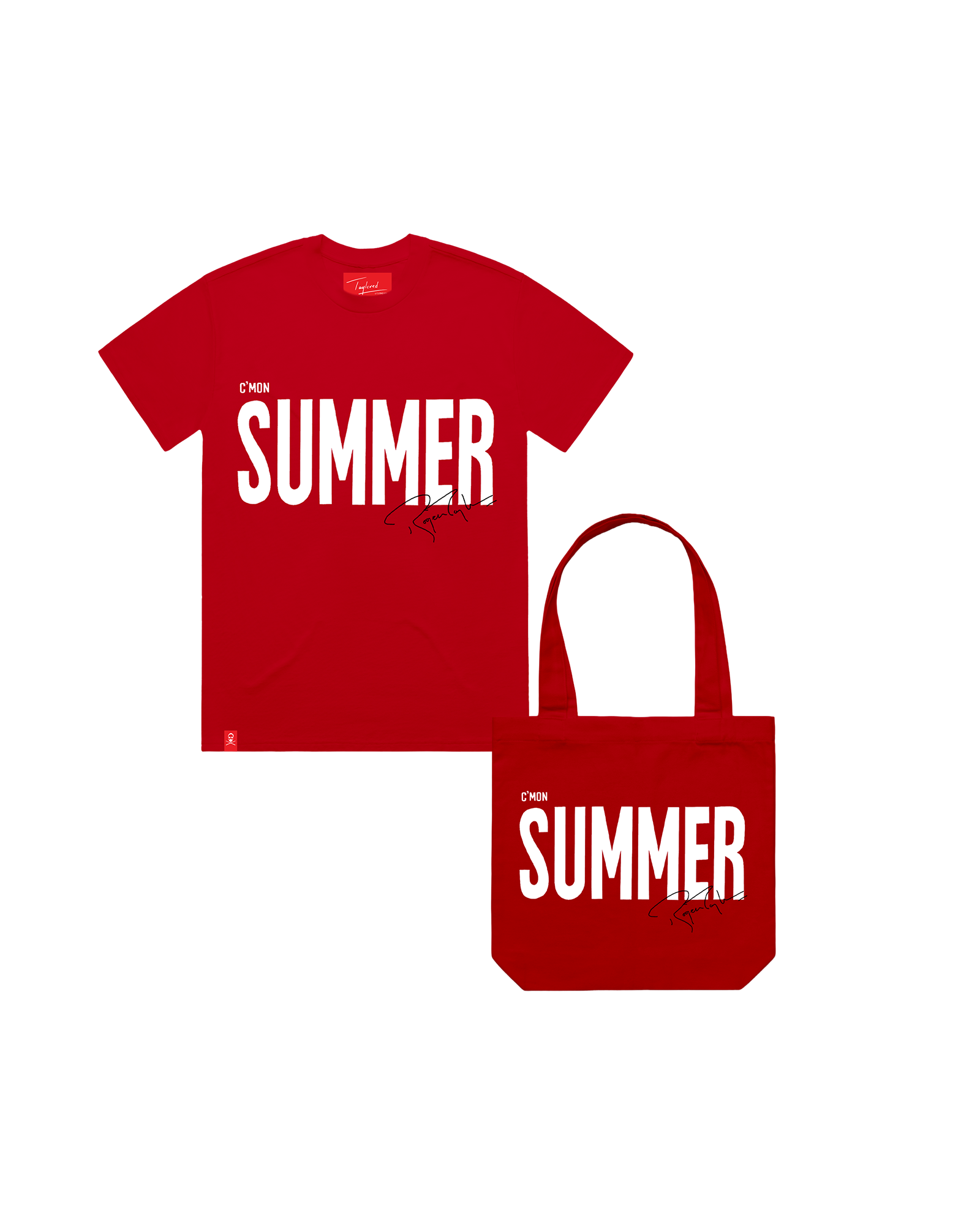 Taylored C'mon Summer Red T-Shirt & Shopper Bundle